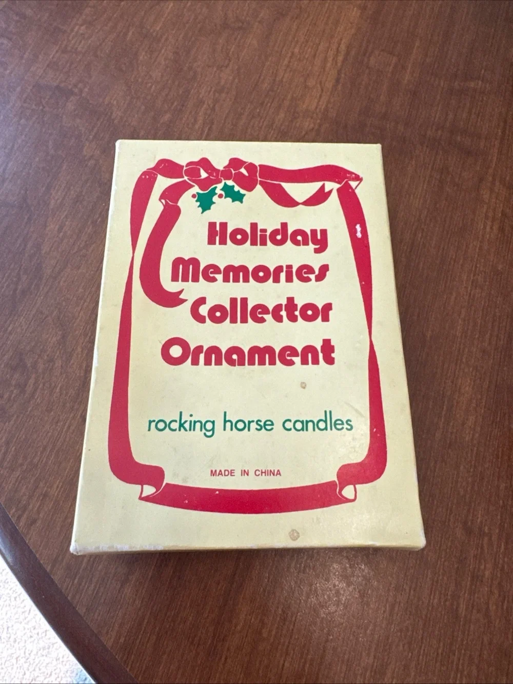 Holiday Memories Collector Ornament Rocking Horse Candles - White/Red